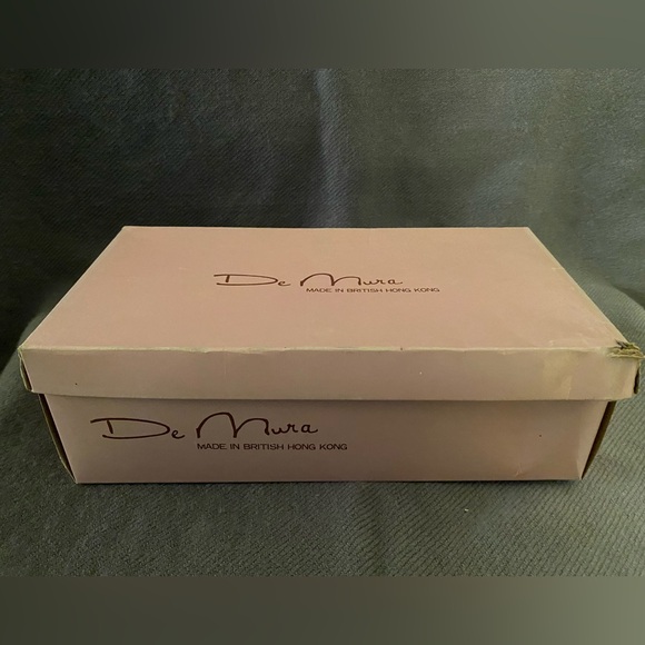 De Mura Blush Leather Topstitch Detail Slingback High-Heeled Sandal **VINTAGE** - Picture 14 of 14